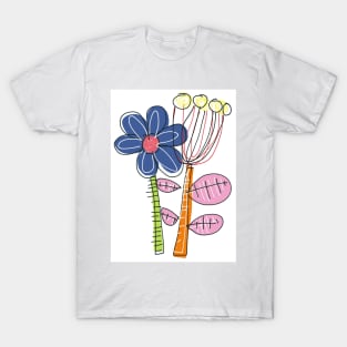 Post modern flowers T-Shirt